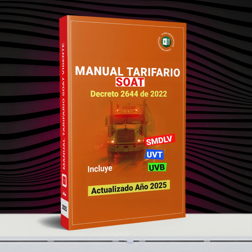 Manual Tarifario SOAT 2025 en Excel (SMDLV, UVT y UVB)